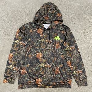 Mac Tools Logo Camouflage Graphic Hoodie size Medium - Green and Brown Accents
